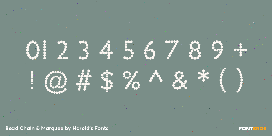 Bead Chain & Marquee Font Poster #4