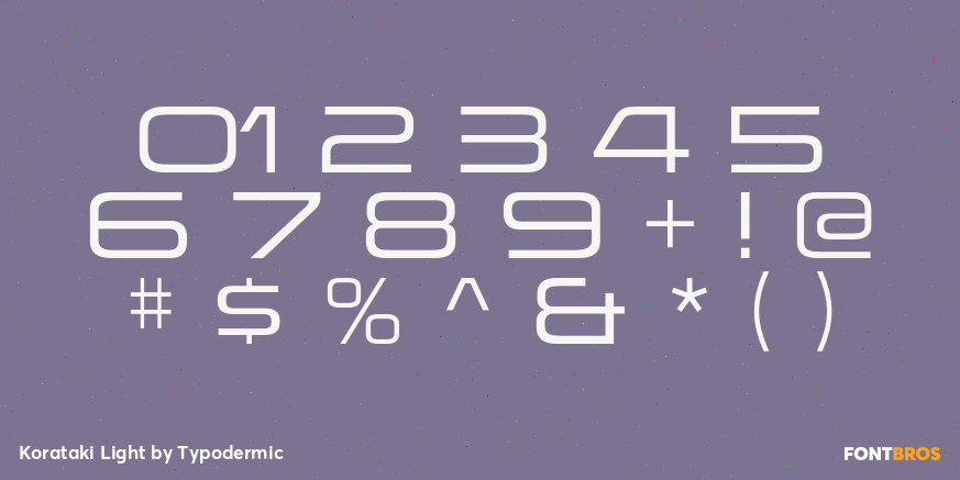 Korataki Light Font Poster #1