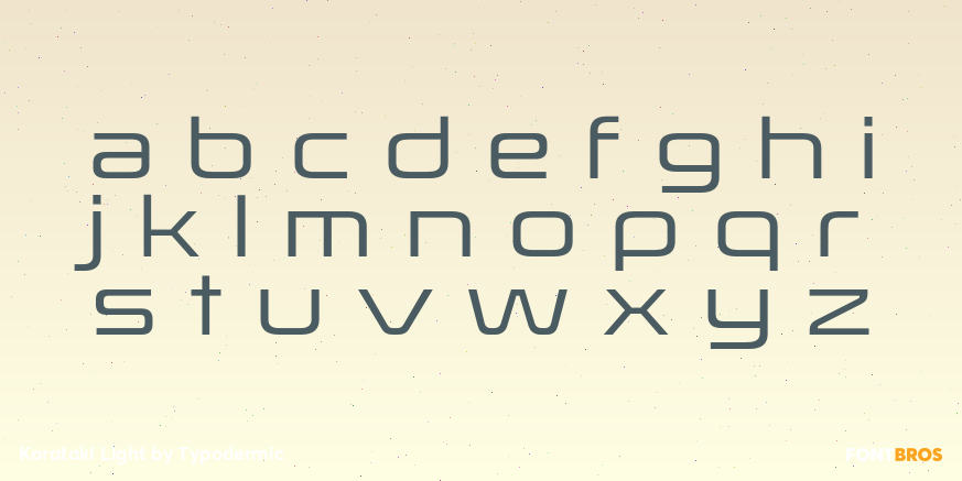 Korataki Light Font Poster #1