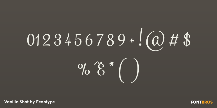 Vanilla Shot Font Poster #4