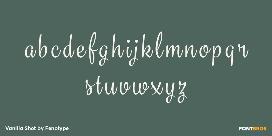 Vanilla Shot Font Poster #3