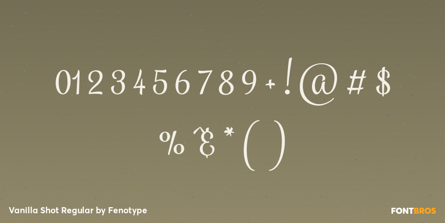 Vanilla Shot Regular Font Poster #1