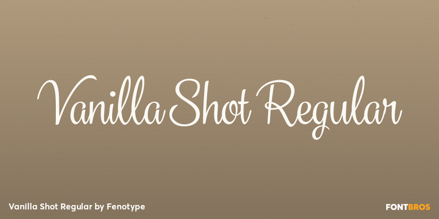 Vanilla Shot Regular Font Poster #1
