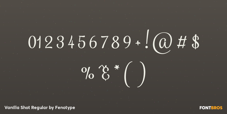 Vanilla Shot Regular Font Poster #4