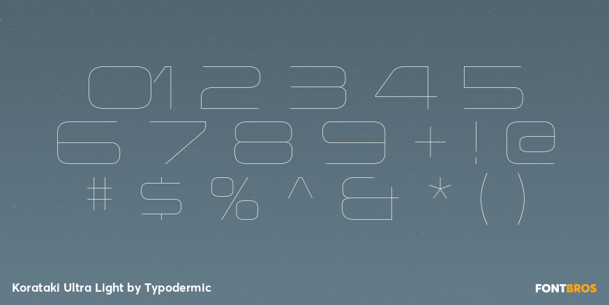 Korataki Ultra Light Font Poster #4