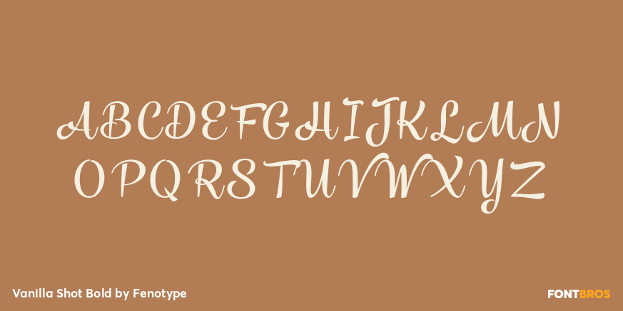 Vanilla Shot Bold Font Poster #2