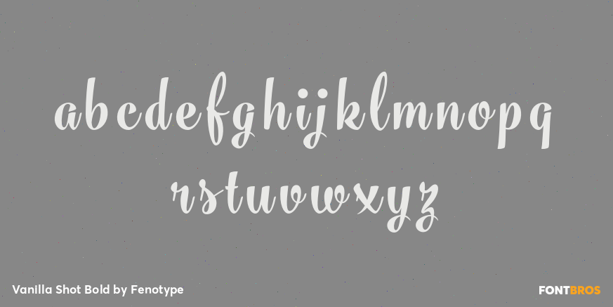 Vanilla Shot Bold Font Poster #3