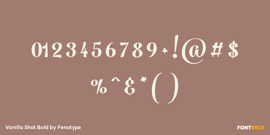 Vanilla Shot Bold Font Poster #4