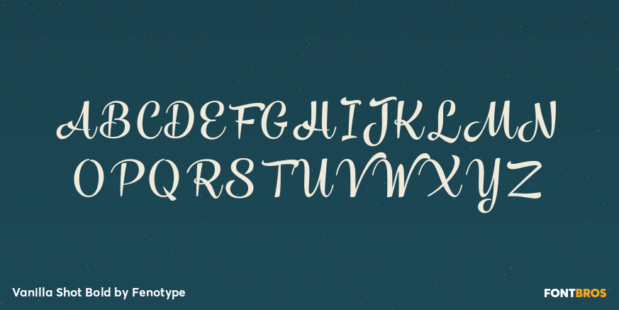Vanilla Shot Bold Font Poster #1