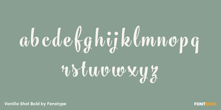 Vanilla Shot Bold Font Poster #1