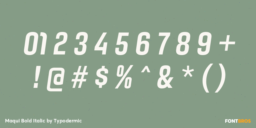 Maqui Bold Italic Font Poster #4