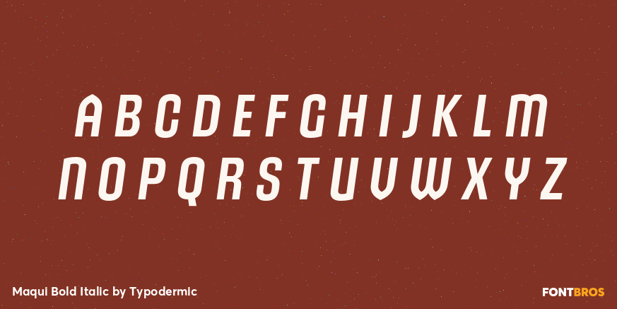 Maqui Bold Italic Font Poster #1