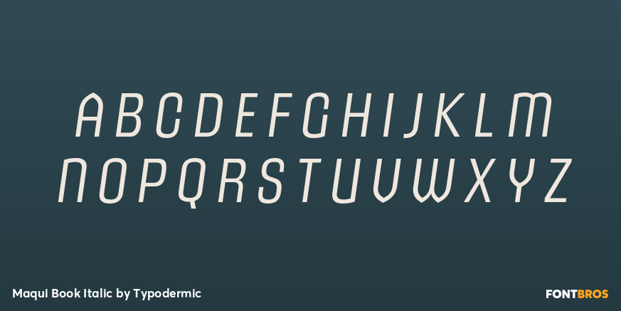 Maqui Book Italic Font Poster #2