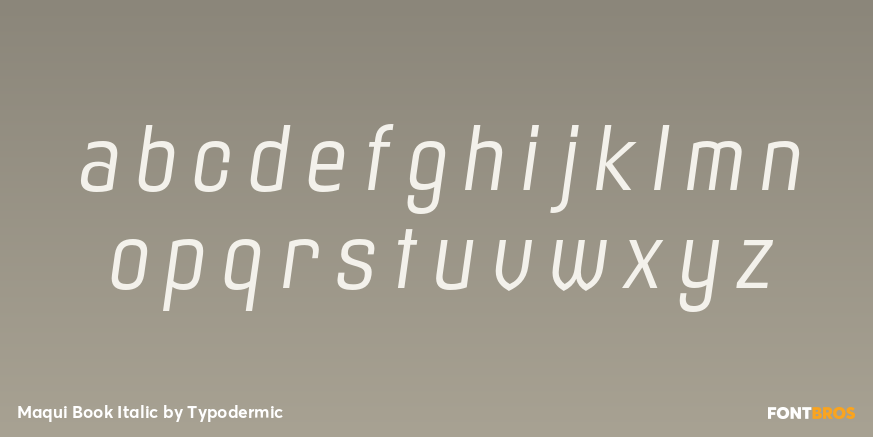 Maqui Book Italic Font Poster #3