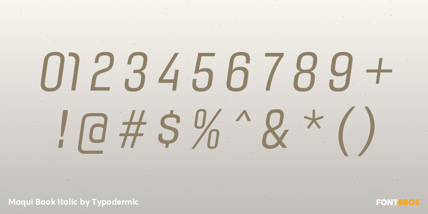 Maqui Book Italic Font Poster #4