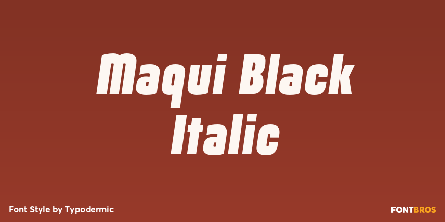 Maqui Black Italic Font Poster #1