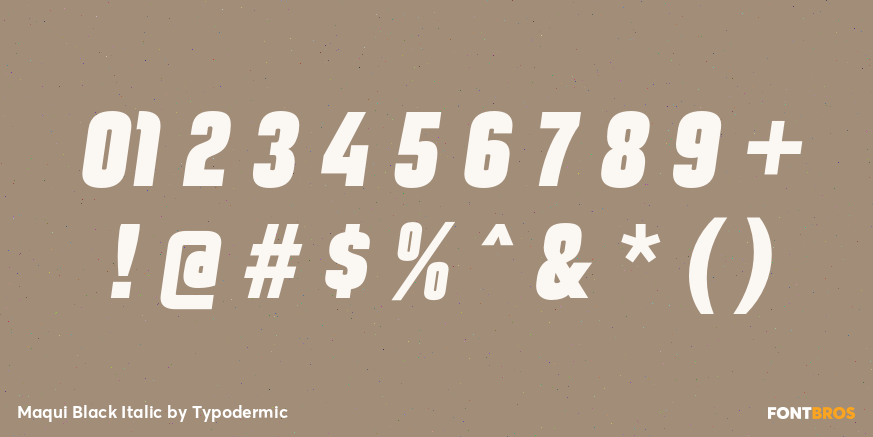 Maqui Black Italic Font Poster #1