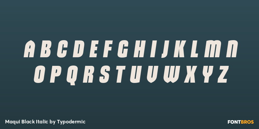 Maqui Black Italic Font Poster #2