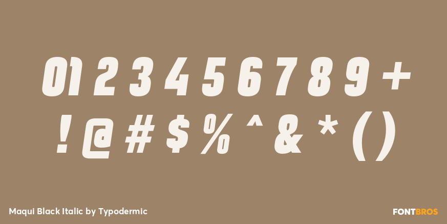 Maqui Black Italic Font Poster #4