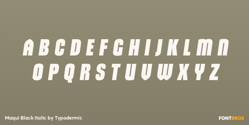 Maqui Black Italic Font Poster #1