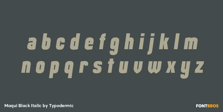 Maqui Black Italic Font Poster #1