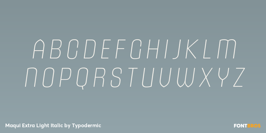 Maqui Extra Light Italic Font Poster #2