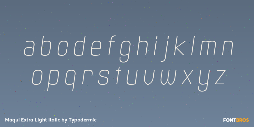Maqui Extra Light Italic Font Poster #3