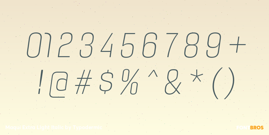 Maqui Extra Light Italic Font Poster #4
