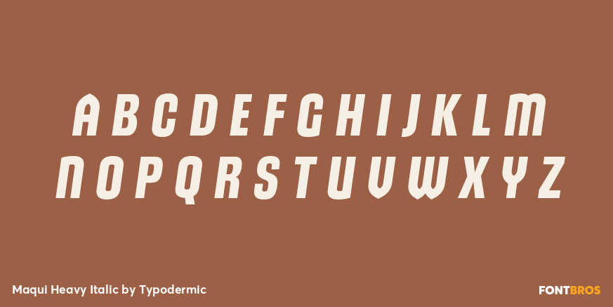 Maqui Heavy Italic Font Poster #2