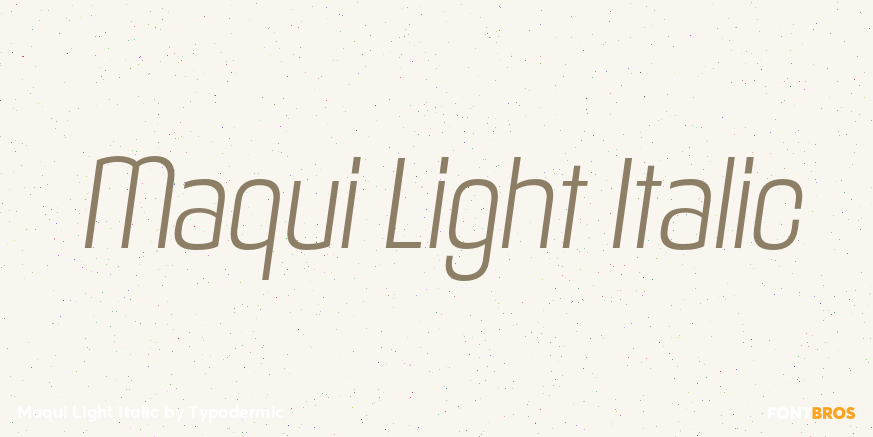Maqui Light Italic Font Poster #1