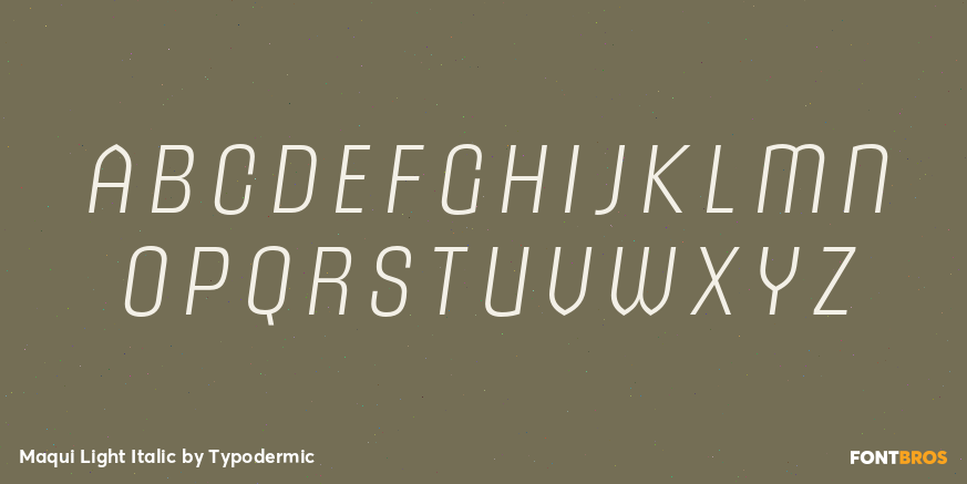 Maqui Light Italic Font Poster #2