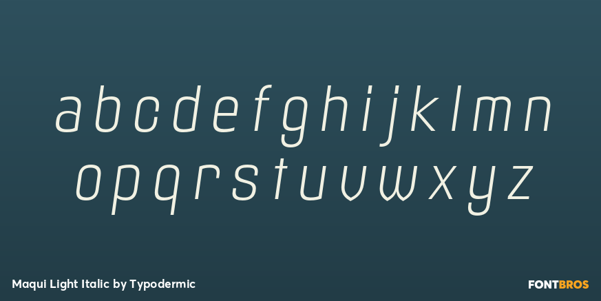 Maqui Light Italic Font Poster #3