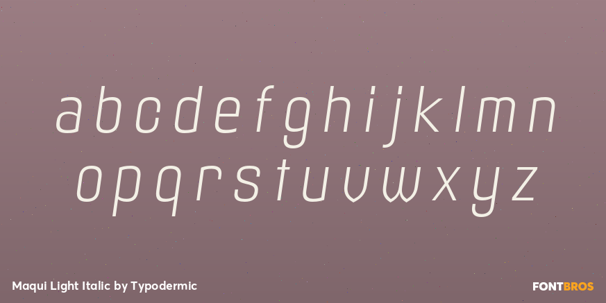 Maqui Light Italic Font Poster #1