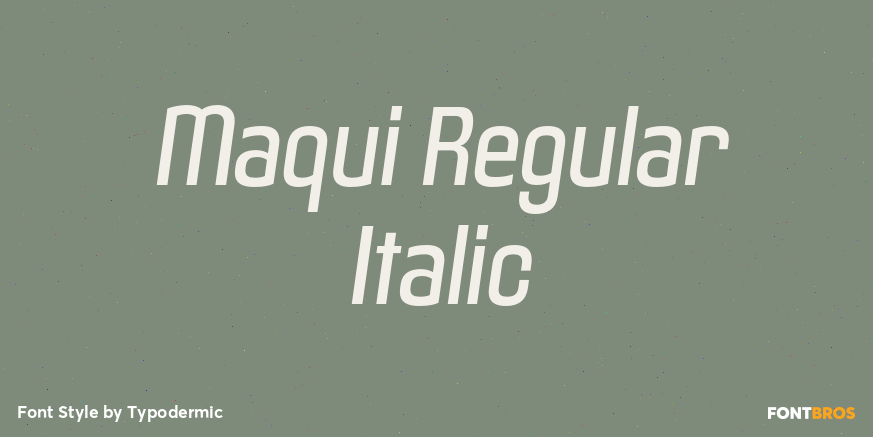 Maqui Regular Italic Font Poster #1