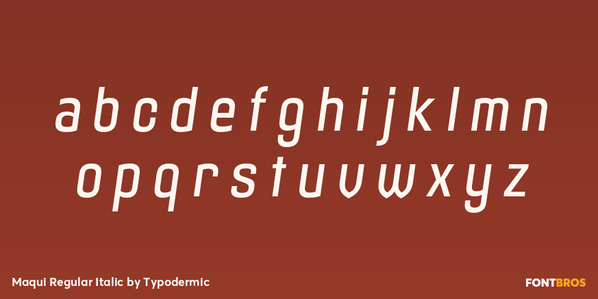 Maqui Regular Italic Font Poster #3