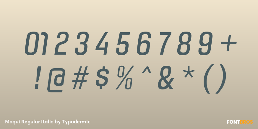 Maqui Regular Italic Font Poster #4