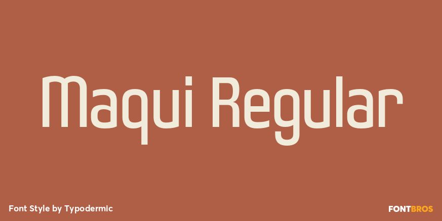 Maqui Regular Font Poster #1