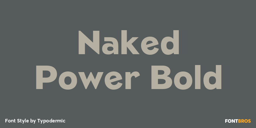 Naked Power Bold Font Poster #1