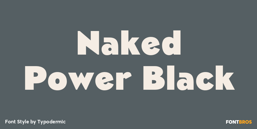 Naked Power Black Font Poster #1