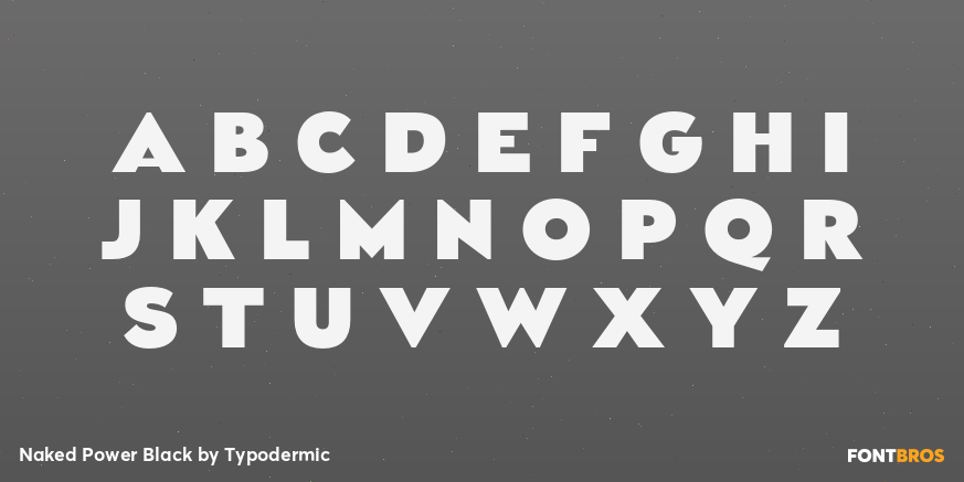 Naked Power Black Font Poster #2