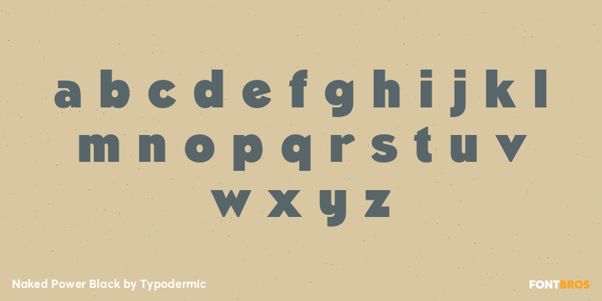 Naked Power Black Font Poster #3