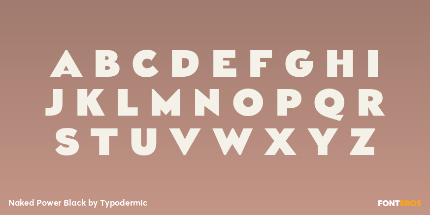 Naked Power Black Font Poster #1
