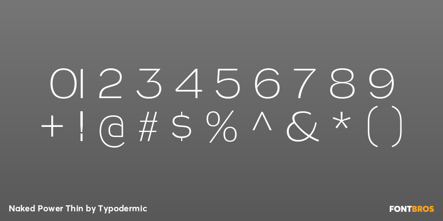 Naked Power Thin Font Poster #4