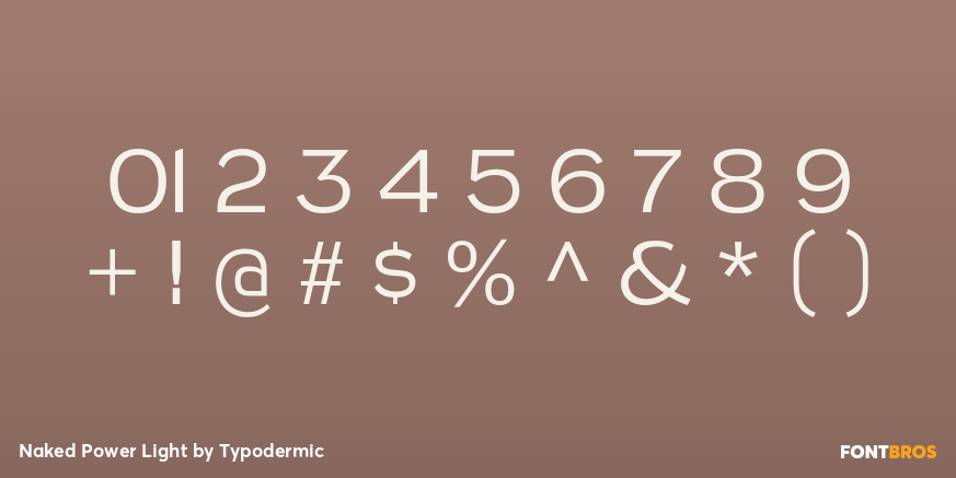 Naked Power Light Font Poster #1