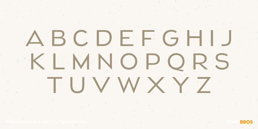 Naked Power Light Font Poster #1