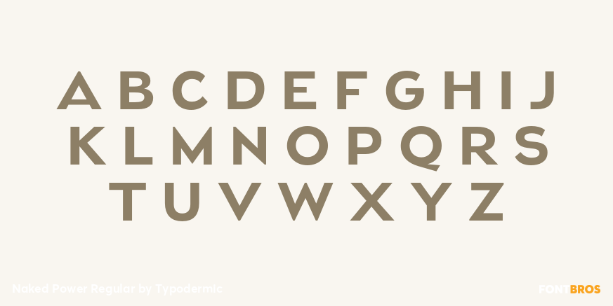 Naked Power Regular Font Poster #2