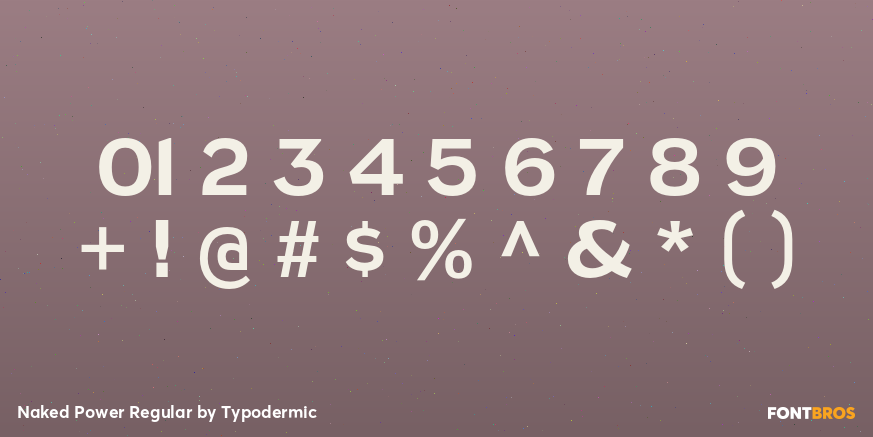 Naked Power Regular Font Poster #4