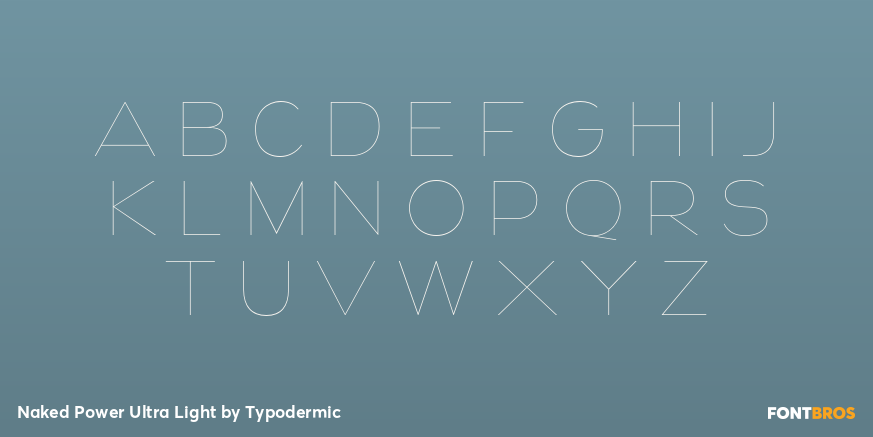 Naked Power Hairline Font Poster #2