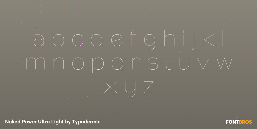 Naked Power Hairline Font Poster #3