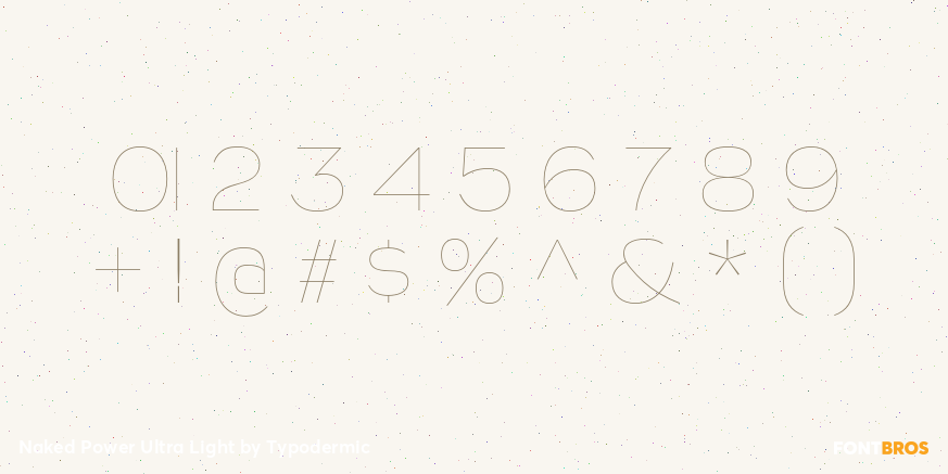 Naked Power Hairline Font Poster #4